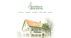 Desktop Screenshot of gasthaus-sonne.com