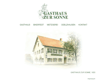 Tablet Screenshot of gasthaus-sonne.com